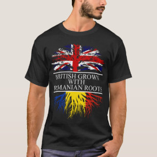 Britin mit romanischer Wurzel-Romantikflagge T-Shirt