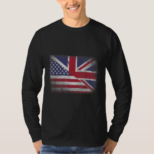 Britisch-American Flag Great Britain Union Jack . T-Shirt