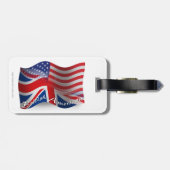 Britisch-Amerikanische wellenartig bewegende Gepäckanhänger (Rückseite horizontal)