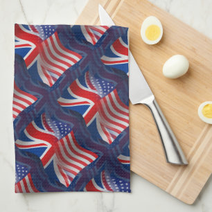 Britisch-Amerikanische wellenartig bewegende Küchentuch