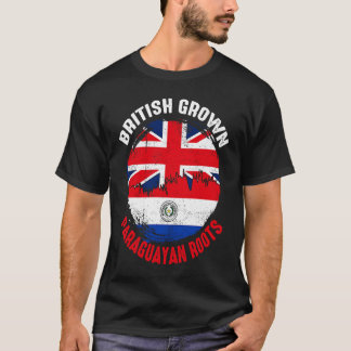 Britisch angebaute paraguayische Vintage-Flaggen f T-Shirt
