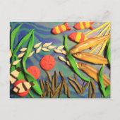 Britisch anmutende Tonskulptur Postkarte (Vorderseite)