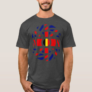 Britisch-belgische Reihe für multinationale Patrio T-Shirt