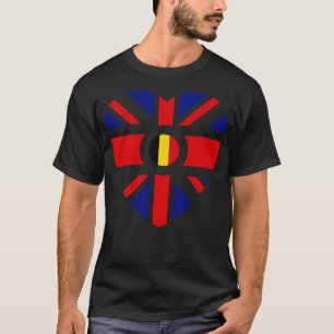 Britisch-belgisches internationales Patriot-Flagge T-Shirt