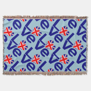 Britisch Blau Liebe Fliesen UK Herz Flagge Decke
