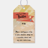 Britisch-britisches Teeblättermittel personalisier Geschenkanhänger (Rückseite)