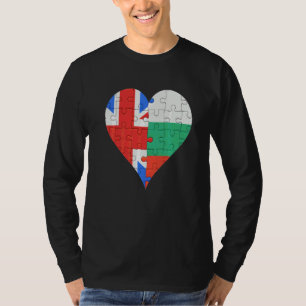 Britisch-Bulgarisches Flaggenherz T-Shirt