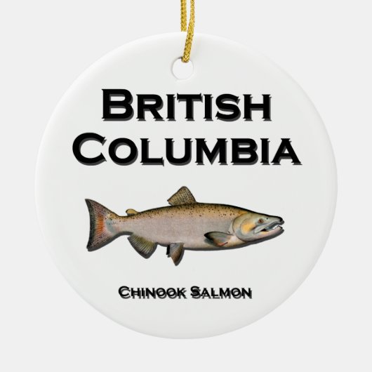 Britisch-Columbia - BC Königslachs Keramik Ornament (Vorne)