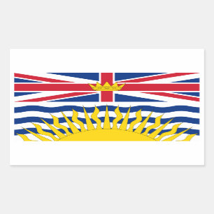 Britisch-Columbia-Flagge Rechteckiger Aufkleber