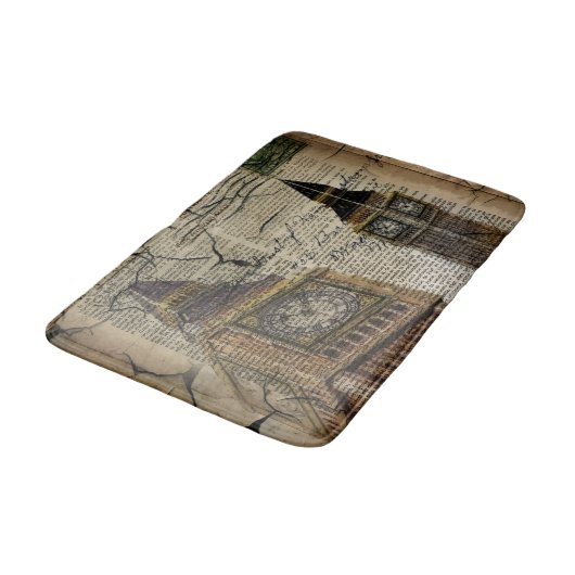 Britisch-England-Langdon-Uhrturm Big ben Badematte (Schrägansicht)