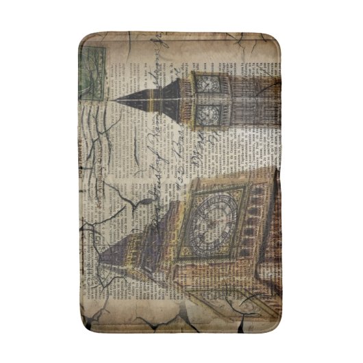 Britisch-England-Langdon-Uhrturm Big ben Badematte (Vorderseite Vertikal)