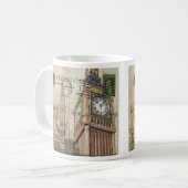 Britisch-England-Langdon-Uhrturm Big ben Kaffeetasse (Vorderseite Links)
