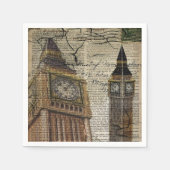 Britisch-England-Langdon-Uhrturm Big ben Serviette (Vorderseite)