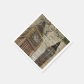 Britisch-England-Langdon-Uhrturm Big ben Serviette (Ecke)