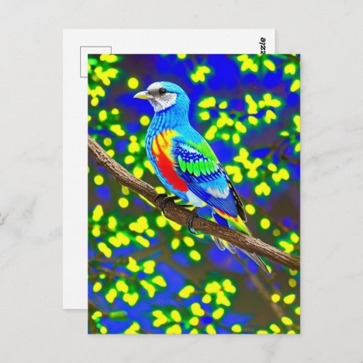 Britisch-farbene Bird-Postkarte Postkarte (Vorne/Hinten)