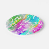 Britisch farbig Cool Pappteller (Schrägansicht)