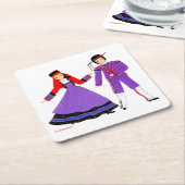 Britisch-französischer Anzug Rechteckiger Pappuntersetzer (angewinkelt)