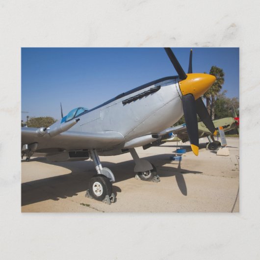 Britisch gebauter Spitfire-Jäger Postkarte (Vorderseite)