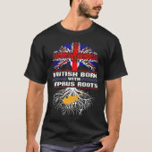 Britisch Geboren mit Zypern Roots T-Shirt (Vorderseite)