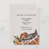 Britisch-gedecktes Dach-Hochzeit rettet das Datum Save The Date (Vorne/Hinten)