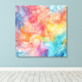 Britisch gefärbte Allover Aquarell Textur Leinwanddruck (Insitu (Holzboden))