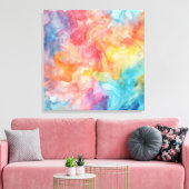 Britisch gefärbte Allover Aquarell Textur Leinwanddruck (Insitu (Wohnzimmer))