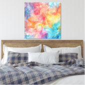 Britisch gefärbte Allover Aquarell Textur Leinwanddruck (Insitu (Schlafzimmer))