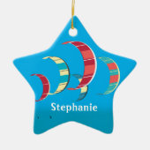 Britisch gefärbtes Kiteboarding Keramik Ornament (Vorne)