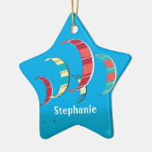 Britisch gefärbtes Kiteboarding Keramik Ornament (Links)