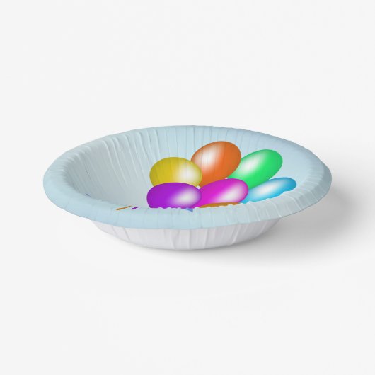 Britisch gefärbtes Mittagessen Geburtstag Balloons Pappteller (Gewinkelt)