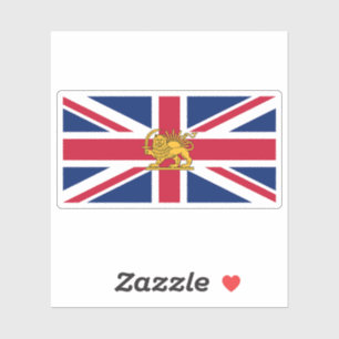 Britisch-Iranische Heritage-Flagge Löwe und Sonn Aufkleber