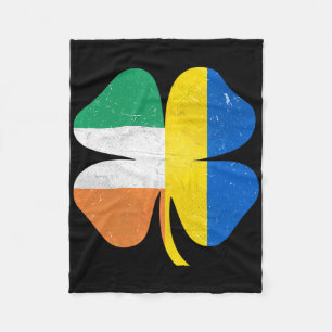 Britisch Irischer Shamrock Ukraine Irland St. Patr Fleecedecke