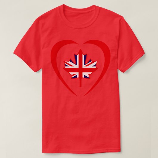 Britisch-kanadisches Multinationales Patriot-Flagg T-Shirt (Design vorne)