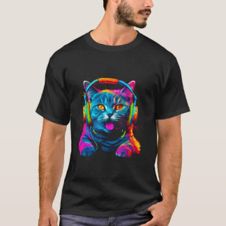 Britisch Kurzhaar Katze Dj Festival T-Shirt