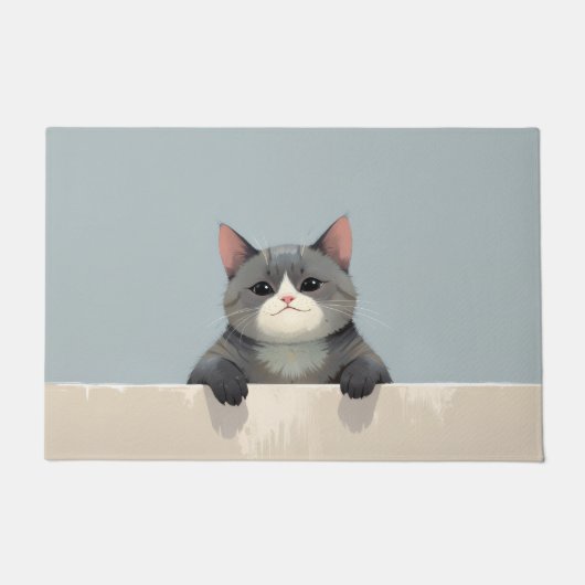 Britisch Kurzhaar Katze Fußmatte Kunst (Vorderseite)