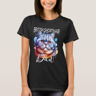 Britisch Kurzhaar-Vater Britisch Kurzhaar-Katze T-Shirt