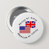 Britisch nach dem Geburtsdatum Amerikaner nach Wah Button (Vorne & Hinten)