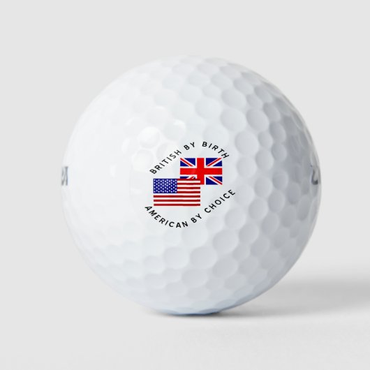 Britisch nach dem Geburtsdatum Amerikaner nach Wah Golfball (Vorderseite)