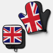 britisch ofenhandschuh & Topflappen-Set (Vorderseite/Rückseite)