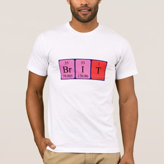 Britisch-Periodenname-Shirt T-Shirt (Vorderseite)