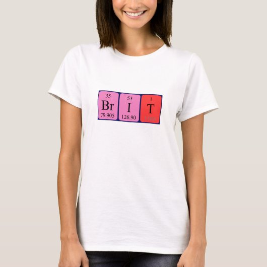 Britisch-Periodenname-Shirt T-Shirt (Vorderseite)