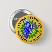 Britisch-Petroleumblau-Pest Button (Vorne & Hinten)