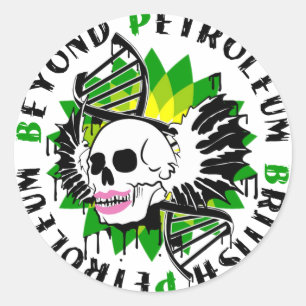 Britisch-Petroleumblau-Synthia Runder Aufkleber