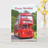 BRITISCH RED BUS KARTE (Gelbe Blume)