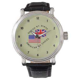 Britisch von Geburt Amerikanisch durch Wahl Schwar Armbanduhr