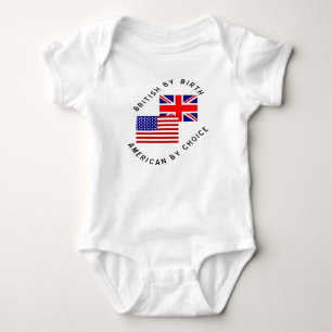 Britisch von Geburt Amerikanisch durch Wahl Schwar Baby Strampler