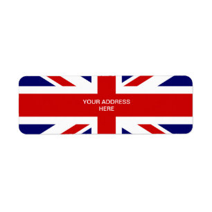 Britische Adressetiketten Design der Gewerkschaf