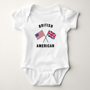 Britische amerikanische Flagge Baby Strampler