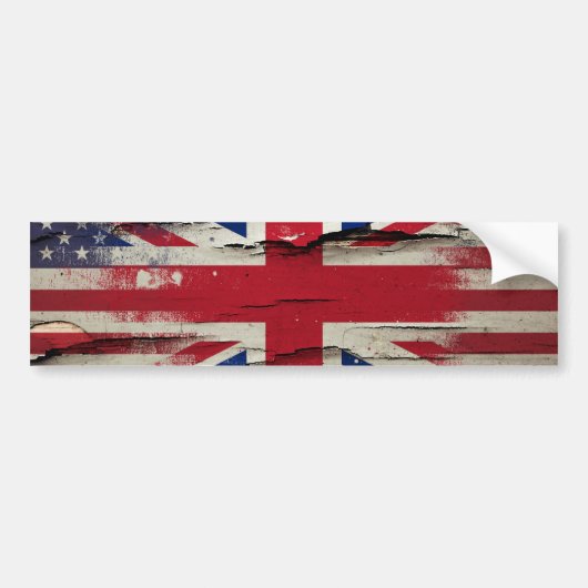 Britische amerikanische Flagge der Autoaufkleber (Vorne)