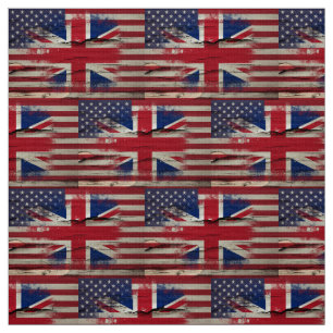Britische amerikanische Flagge der Stoff